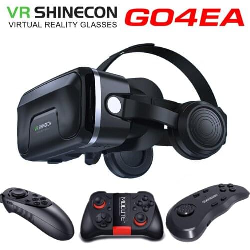 VR Glasses G04EA Shinecon Virtual Reality Headset For Smartphone Goggles with Controllers Video Game Viar Binoculars Gamepad