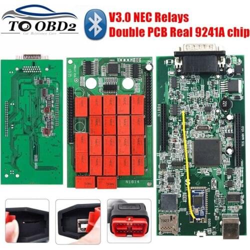 V3.0 board OBD2 DS150cdp TCS NEC relay with Bluetooth scanner 2016.R1 TCS PRO 2PCB board Real 9241A chip Auto diagnostic tool