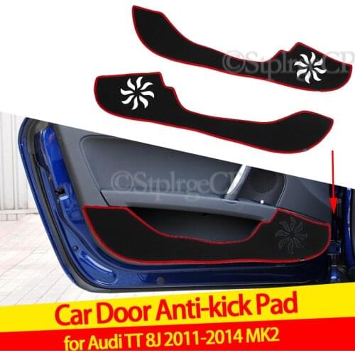 Polyester Door anti-kick pad door protection pad door panel cover pad car door sticker For Audi TT 8J 2011 2012 2013 2014 MK2
