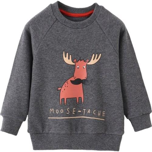 Jumping Meters Autumn Spring Cartoon Animals Boys Sweatshirts for Little Kids Hoodies Clothes Children Long Sleeve Shirts