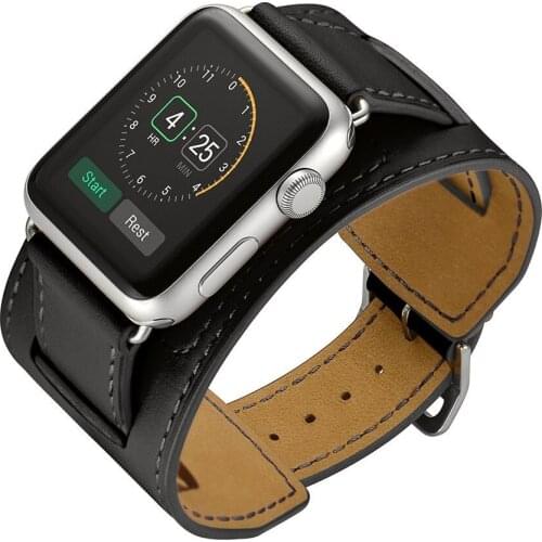 Genuine Leather Strap For Apple Watch 6 3 Band 44mm 40mm 42mm 38mm Accessories Bracelet Pulseira Correa Iwatch Series 6 se 5 4 3