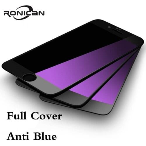 RONICAN 9H 2.5D Full Cover Tempered Glass For Apple iphone 7 Plus Screen Protector Anti Blue Light Protective Film for iphone 7