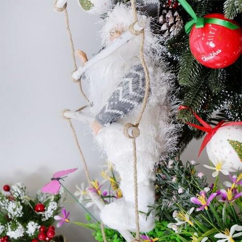 Christmas Pendant Santa Claus Hanging Doll Ladder Rope Climbing New Year Tree Decoration Christmas Tree Hanging Decor