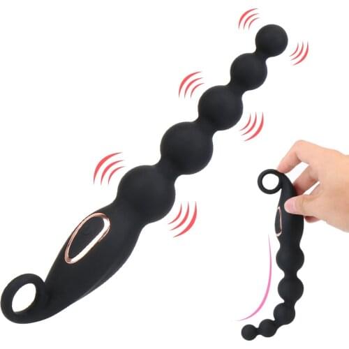 Sex Toy For Men Women 7 Frequency Butt Plug Adult Product Anal Training Toy Pull Ring Anal Plug Vibrator Anal Beads Vibrator