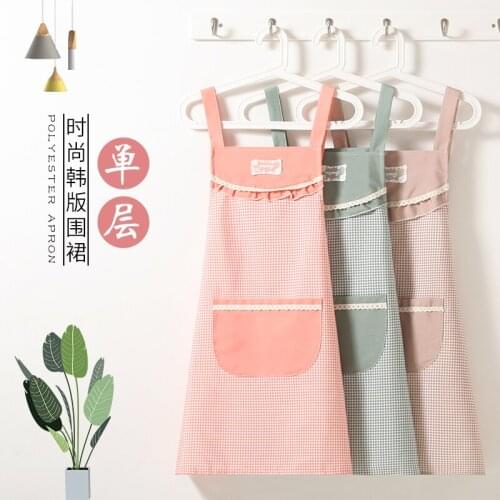 Net red apron home kitchen thin section summer ultra-thin small fresh female fashion skirt cotton cute Japanese Korean version