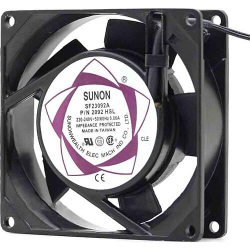 SF23092A 2092HSL 9225 220V cooling AC fan chassis 92mm 13W 36CFM 37Db