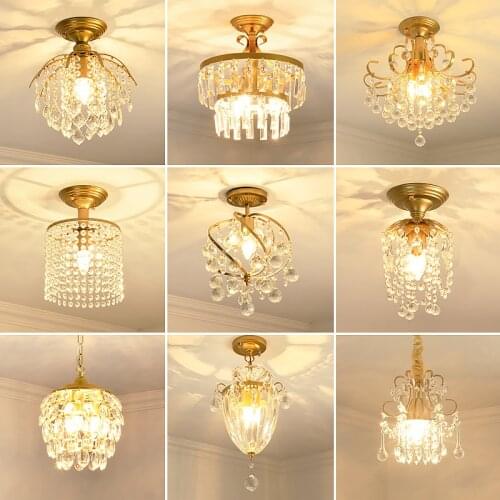 Modern Pendant Lights Iron&Crystal Dining Room Pendant Lamp Led Luminaire Suspendu Restaurant Living Loft Light Fixture
