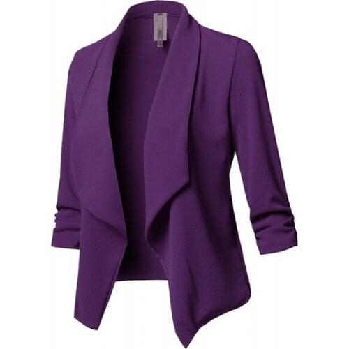 Thin Blazer Oversized Blazer Women Elegante Ladies Mujer White Black Blue Green Pink Purple Veste Blazer Femme Womens Blazers