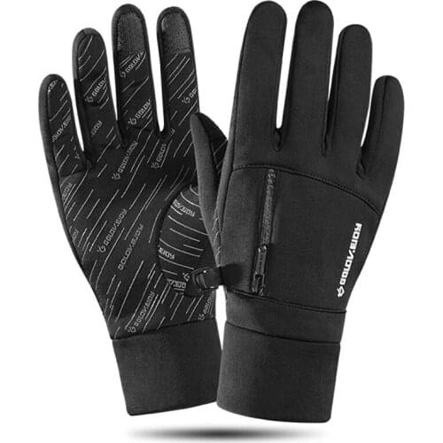 Winter Warm Outdoor Cycling Sports Gloves Touch Screen Windproof Riding Gloves Motorcycle Full Finger Non-slip Sports Gloves