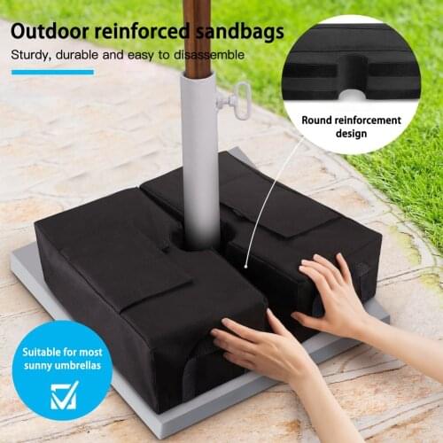 Outdoor Patio Umbrella Base Weight Bag Weatherproof Parasol Umbrella Heavy Duty Sand Bags Stand Base for Home Hotel Use