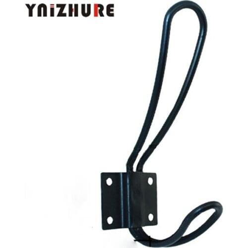 1PCS Black Door Hanger Home Hooks Fashion Bathroom Wall Hanger Hats Bag Keychain Alloy Hook Coat Wall Hooks with Screws