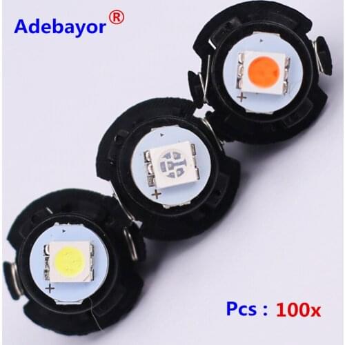 100X Car air car styling Dashboard T6.5 V1 T10 wire 5050 1SMD 18MM Max diameter t6.5 v2 instrument panel lights lamps auto bulbs