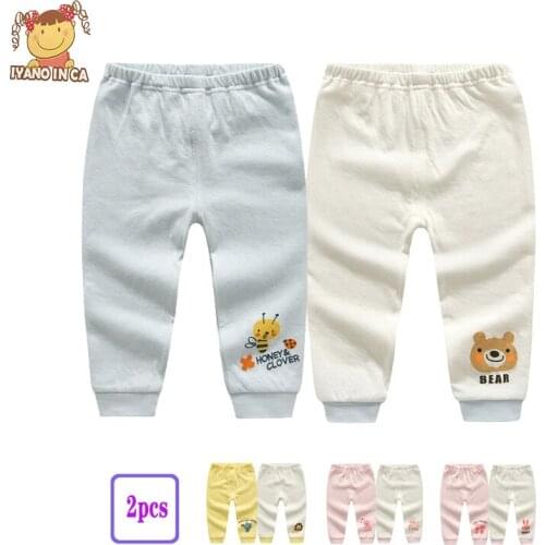2pcs/set 2020 Cotton Baby Autumn Pants Double-layer Cotton Children Trousers for Newborn Girl Boy Clothing Unisex Toddler Pants