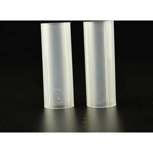 2 pcs Plastic 18650 Battery Tube For Flashlight Torch Lamp Light White 6 cm Battery Holder Storage Box