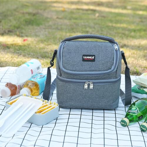 2021 New 7L Cooler 600D Matte Polyester Oxford Double Layer Insulation Ice pack Thermal for Food Storage Picnic Travel Ice Bag