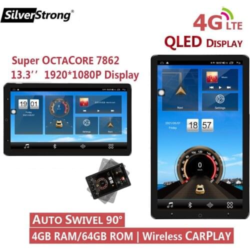 13.3" IPS 1920*1080 Android 10.0 Car Radio Player GPS Navigation Head Unit Support 4G Universal 2 din Multimedia Player