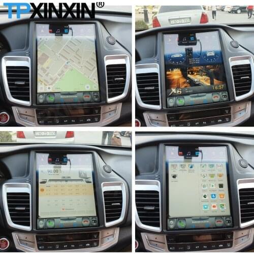Carplay Tesla 128G Radio Stereo Control Receiver Android For Honda Accord 9 2012 2013 2014 2015+ GPS Player Auto Audio Head Unit