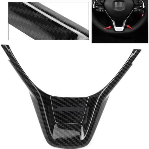Carbon Fiber ABS Car Steering Wheel Lower Frame Cover Interior Decorative Trim For Honda Accord 2018 2019