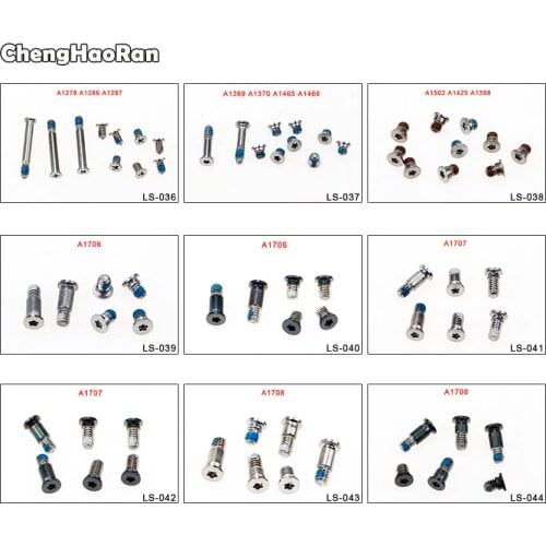 ChengHaoRan Universal Computer Case Cover Bottom Back Screws For MacBook Pro 13" A1278 A1286 A1502 A1706 A1707 A1708 Air A1369