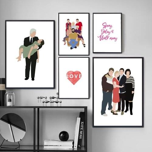 Valentines Day Love Heart Wall Art Canvas Posters Nordic Prints Painting Royle Family Art Abstract Picture For Living Room Decor