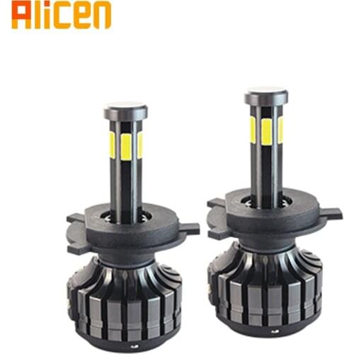 H4 LED car headlight 360° six-sided luminous LED headlight three-color distance and near one h13 9007 car led headlight fog lamp