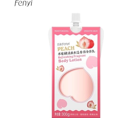 Peach Body Lotion Cream Whitening Moisturizing Body Lotion Skin Lightening Cream Nourish Peach Fragrance Body Care 300g