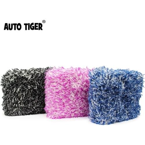 AUTO TINGE Soft Absorbent Car Washing Sponge, Microfiber Car Washing Sponge, Double-Sided Color Velvet Car Washing Sponge