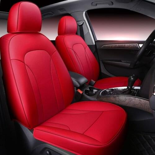 Custom Leather car seat cover set For auto Audi A4 A4L A6 A6L A3 Q3 Q5 Q7 A1 A7 S3 S5 S7 S8 S6 R8 TT A8 car accessories styling