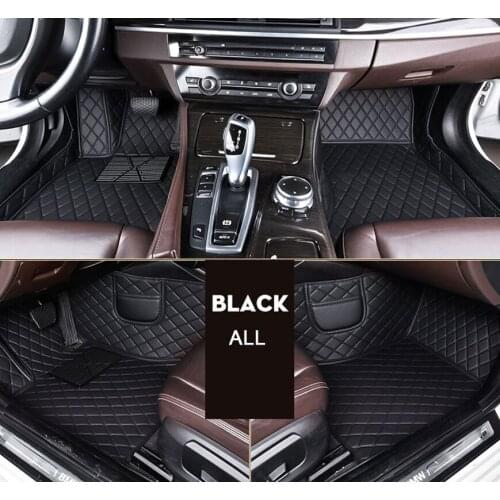 Leather car floor mats for Renault Clio 2002 2007 2008- 2016 2017 2018 Custom auto foot Pads automobile carpet cover