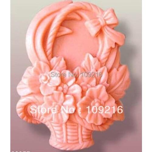 Wholesale!!!1pcs Flower Basket (S194) Silicone Handmade Soap Mold Crafts DIY Mold