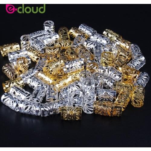 Wholesale 500Pcs-1000pcs/Pack Hair Styling Tools Dreadlock Hair Beads Adjustable Hair Cuff Clips 10mm Hole For Micro Hair Rings