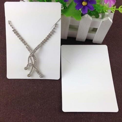 Simple Style White Necklace Cards Women Jewelry Choker Torque Fixed Package Display Show Rack Card Custom 12.5x9cm 100Pcs/Lot