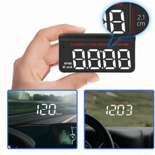 Hot A1000 Car HUD OBD II Head Up Display Overspeed Warning System Projector Windshield Auto Electronic Voltage Alarm Car Styling