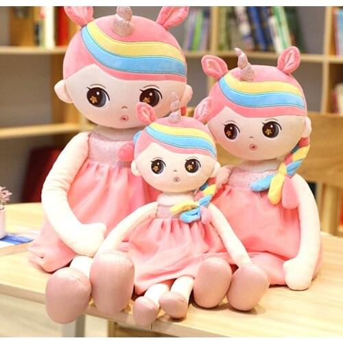 Rainbow Unicorn Pincess Girl Doll Toys Pink Unicorn Sweet Dressing Girl Toy Stuffed Human Long Legs Toys for Birl Birthday Gift