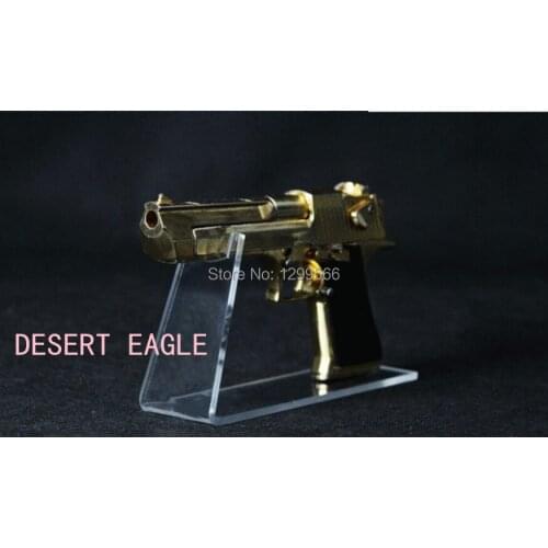 Low price sale 10pcs Clear acrylic pistols holder gun model showing gun display stand rack Free Shipping