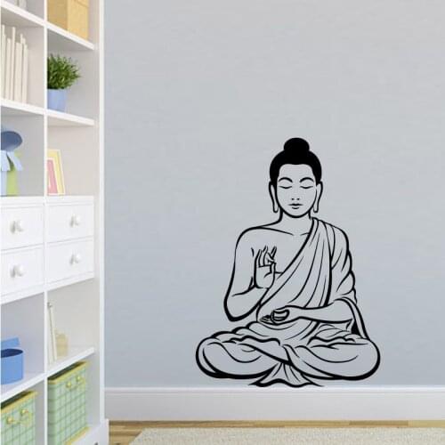 Most Popular Buddhism Buddha Wall Decals Home Decor Removable Vinyl Art Sticker For Living Room