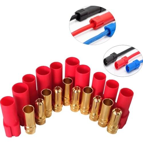 XT150Connector 130A High Current Anti Spark Sheath Adapter Gold-plated Copper Male And Female Connector Metal Bullet-shaped Plug