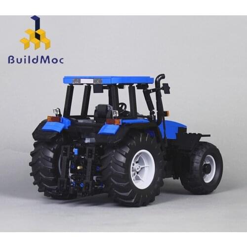 Buildmoc Technical Truck NEW Hollanding TM140 Farming Machine Tractor City Classic Old Tractor Car Building Blocks Kid Toys Gift