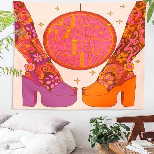 Retro Boho Decoration Hanging Cloth Colorful Wall Tapestry Wall Hanging Magic Tarot Tapestry Wall Decor Psychedelic Wall Prints