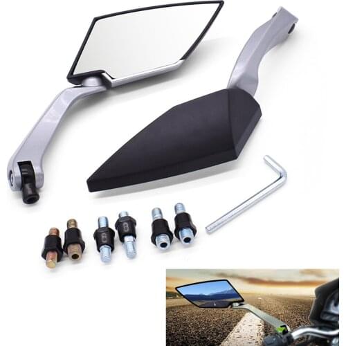 Universial Side Mirrors Motorcycle Handlebar Rear View Back Mirror For Kawasaki ZX9R ZXR400 ZZR600 ZX10R ZX12R ZX6R ZX14R Z750