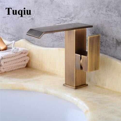 Vidric Basin Faucet Nickel/Black Oil Brushed /Chrome Bathroom Faucet Basin Tap Single Handle Hot and Cold Waterfall Mixer Taps