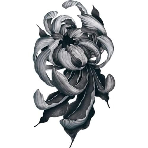 260MM×180MM hand flower arm size leg dark sexy tattoo stickers waterproof long-lasting female chrysanthemum