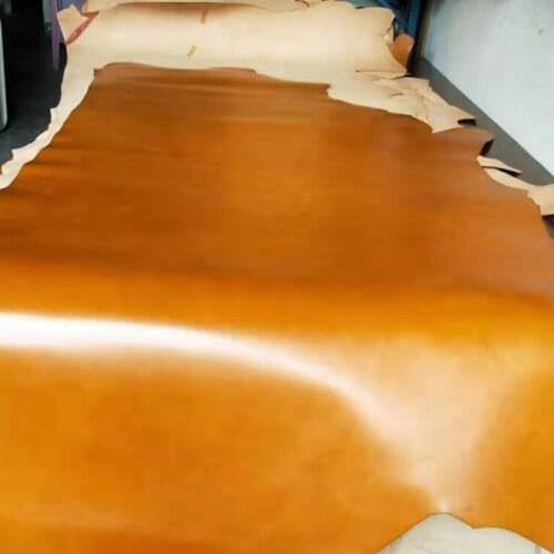 2.0MM genuine leather First layer cowhide Vegetable tanned leather for bags shoes belt wallet sofa etc Bright brown color