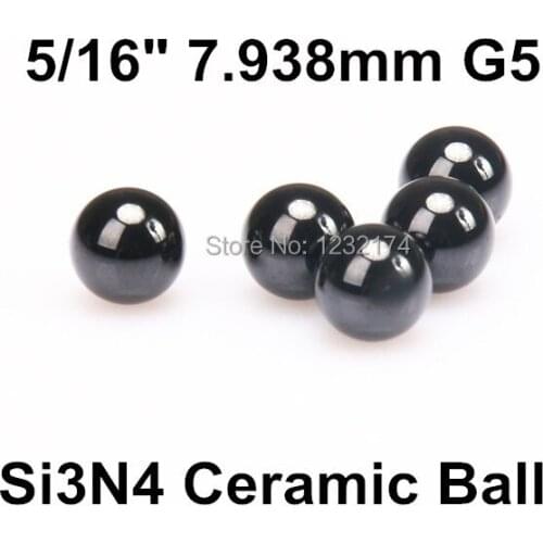 5/16" 7.938mm Silicon Nitride Ceramic Ball Si3N4 G5 100PCS/Lot used inBearing,Pump,Valve ball,linear slider 7.938mm ceramic ball