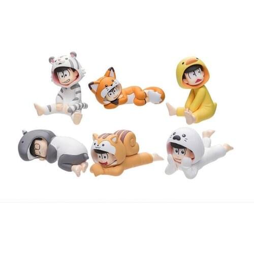6pcs/set Matsuno Osomatsu Matsuno Karamatsu Osomatsu San Doll Cartoon Anime Action Figure quality toys Collection figures