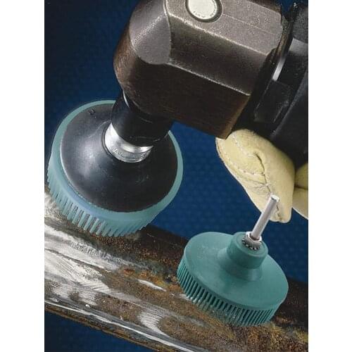 Bristle Disc Grit Abrasive Bristle Disc 50# 80# 120# with 1/4 Inch Shank Attachment Abrasive Coating Removal Disc for Metal