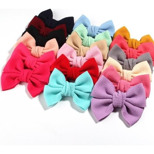 200PCS 11CM 4.3" High Quality Seersucker Waffle Hair Bows For Headbands Hair Accessories Boutique Hair Bow For Wedding Bouquet