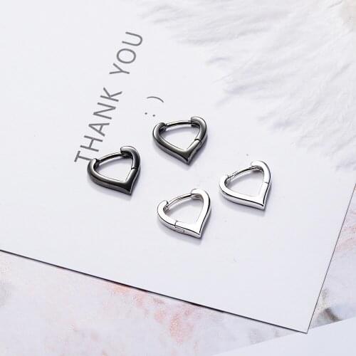 Free shipping trend female fashion simple heart-shaped small earrings earrings personality earrings cold wind ear jewelry