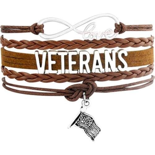 Veterans Wife Bracelets Second Amendment Guns Human Rights Veterans Day Military Soldier Mens Support Our Troops Bracelets