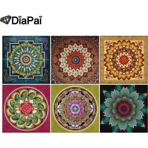 DIAPAI 5D DIY Diamond Painting Full Square/Round Drill "Religious Mandala" 3D Embroidery Cross Stitch 5D Decor Gift